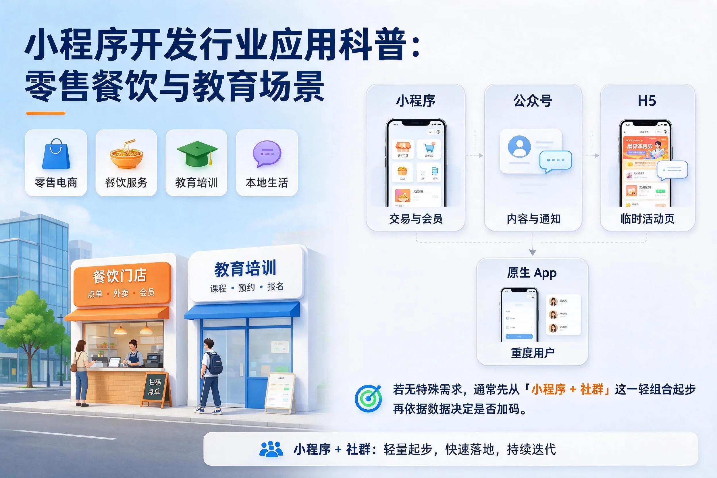 南昌小程序开发行业应用科普:零售餐饮与教育场景