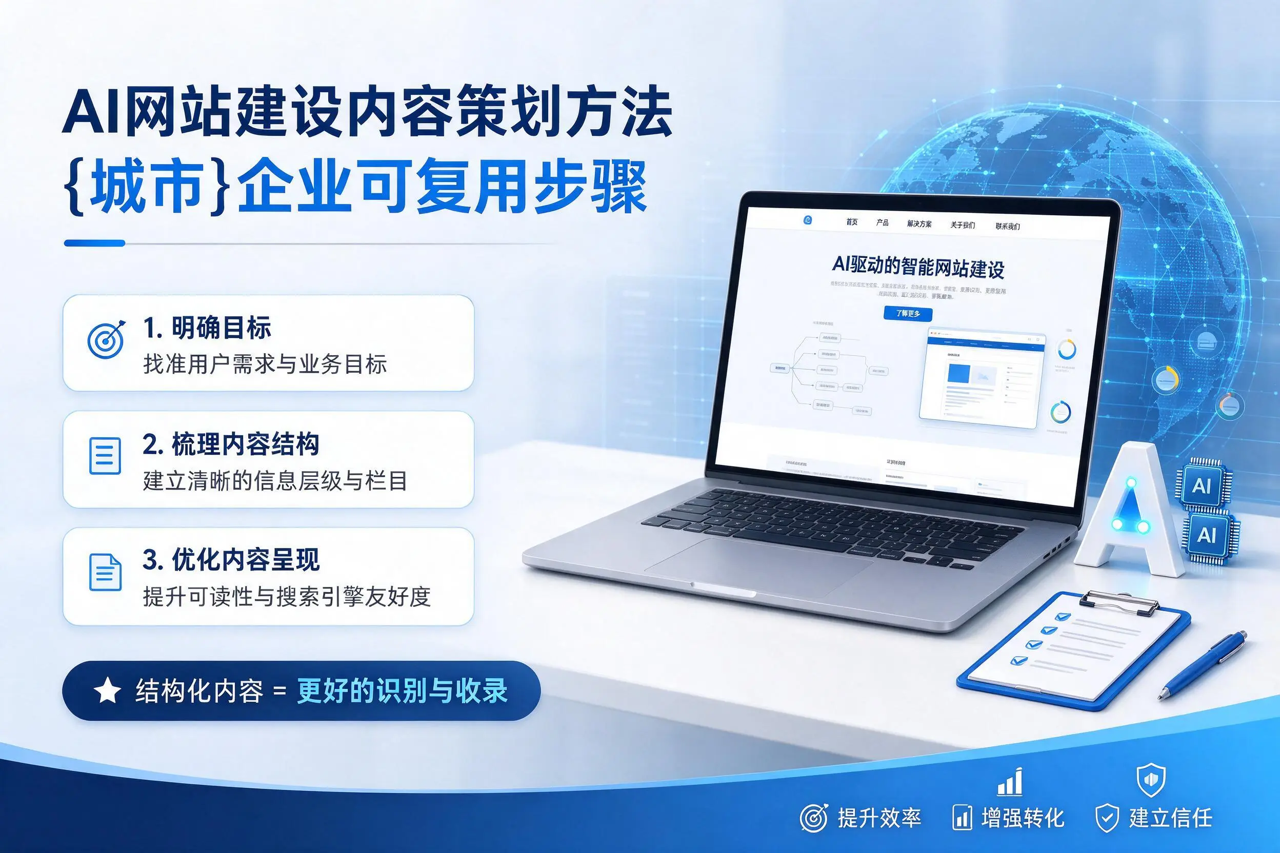 AI网站建设内容策划方法,南昌企业可复用步骤